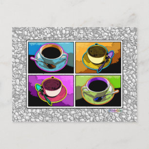 Postkarte - Java Addicdictions Pop Art