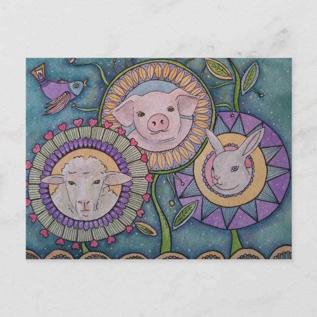 Postkarte "Jemand nicht etwas" (Vorderseite)