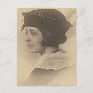 Postkarte junge Dame