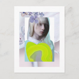 Postkarte Jungfrau Pastel und Fluo c