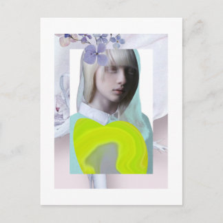 Postkarte Jungfrau Pastel und Fluo c