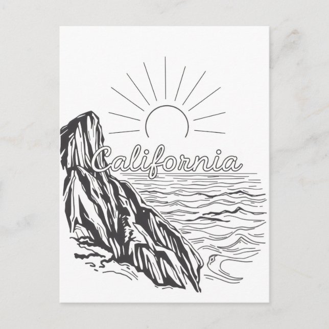 Postkarte Kalifornien (Vorderseite)