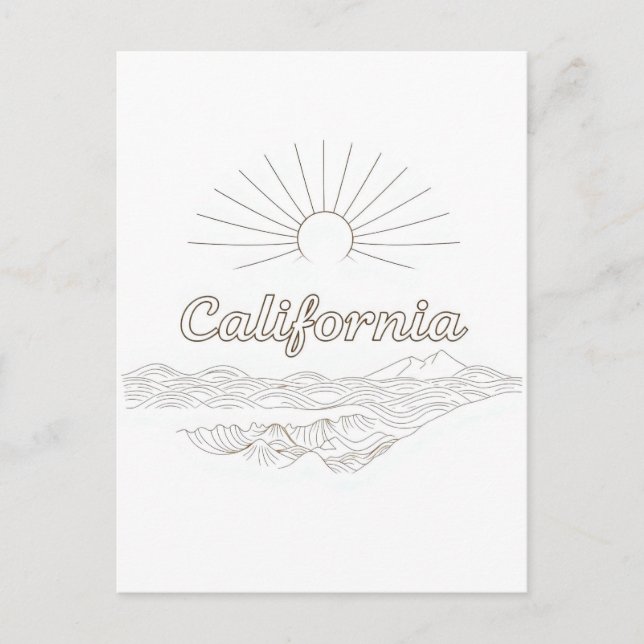 Postkarte Kalifornien (Vorderseite)
