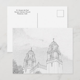 Postkarte - Kirchtürme zum Ausmalen