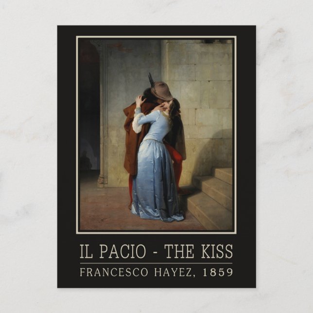 Postkarte Kiss/Il Bacio (Vorderseite)