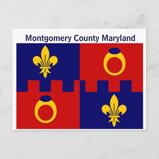 Postkarte: Landkreis Montgomery Maryland Flag Postkarte (Vorderseite)