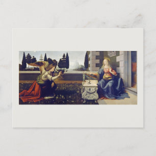 POSTKARTE : LEONARDO DA VINCI : DIE VERKÜNDIGUNG