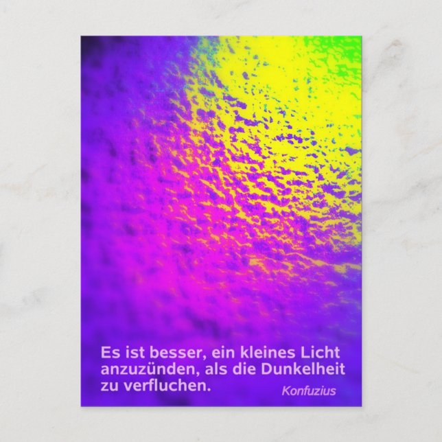 Postkarte "Licht" (Vorderseite)