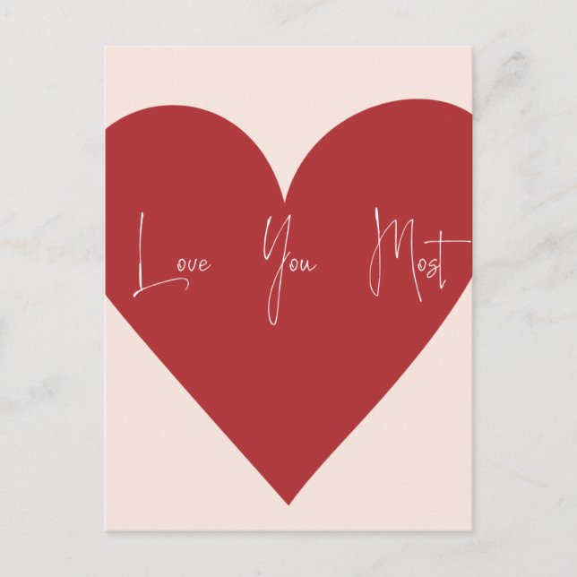 Postkarte "Liebe am meisten" (Vorderseite)