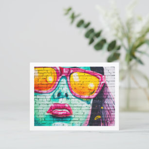 Postkarte - Lippenstift Urban Street Art