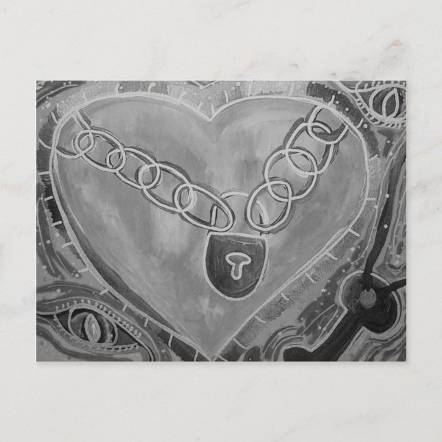 Postkarte "Locked Heart" (Vorderseite)