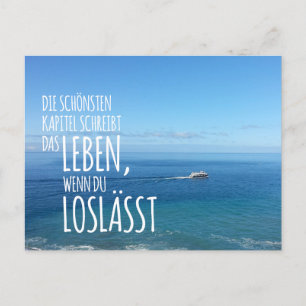 Postkarte „Loslassen“ mit Blick auf das weite Meer