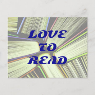 POSTKARTE LOVE TO READ
