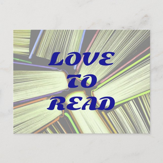 POSTKARTE LOVE TO READ (Vorderseite)