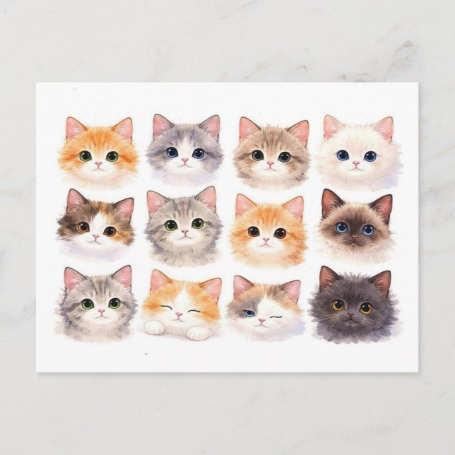 Postkarte. Lustige Kätzchen Postkarte (Vorderseite)
