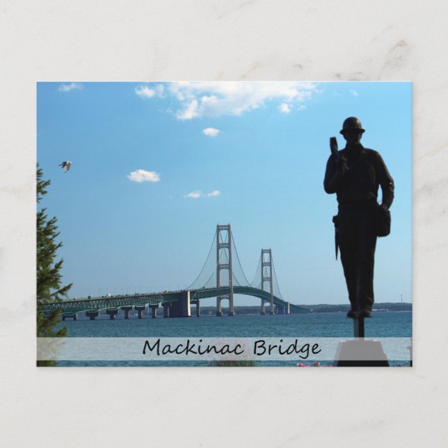Postkarte/Mackinac-Brücke Postkarte (Vorderseite)