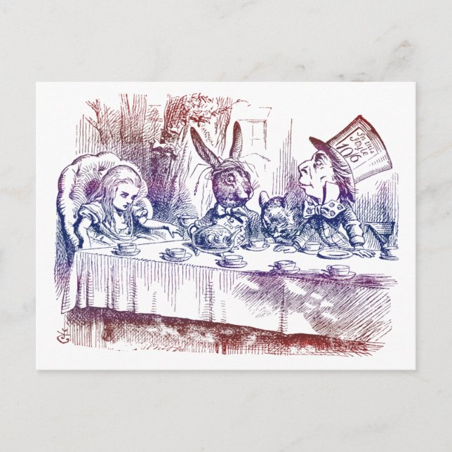 Postkarte: Mad Hatter Tee Party Postkarte (Vorderseite)