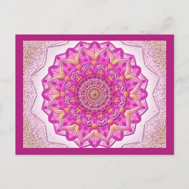 Postkarte MagicMandala Magenta (Vorderseite)