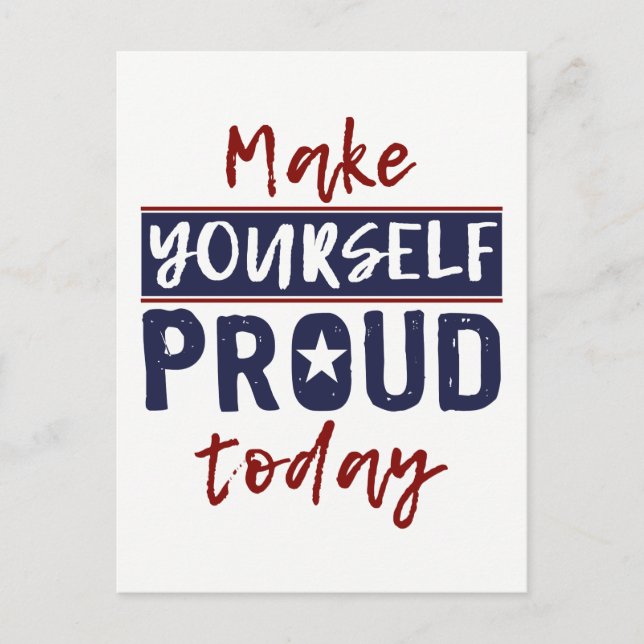 Postkarte "Make Yourself Proud" (Vorderseite)