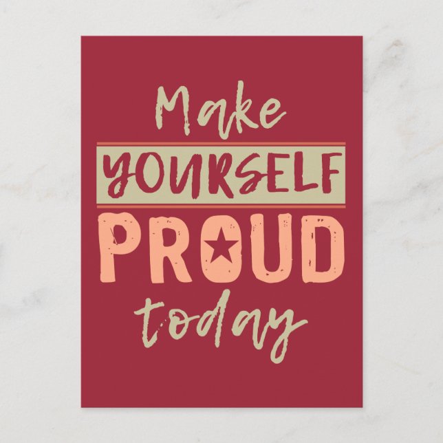 Postkarte "Make Yourself Proud" (Vorderseite)