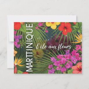 Postkarte Martinique tropische Blumen"