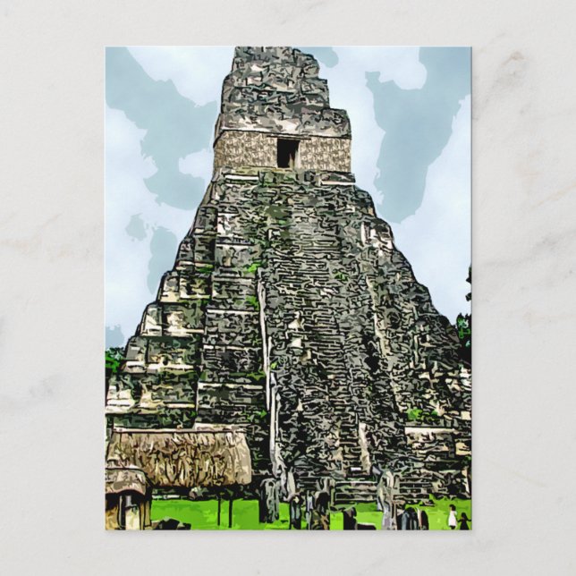 Postkarte: Maya-Tempel in Tikal, Guatemala Postkarte (Vorderseite)