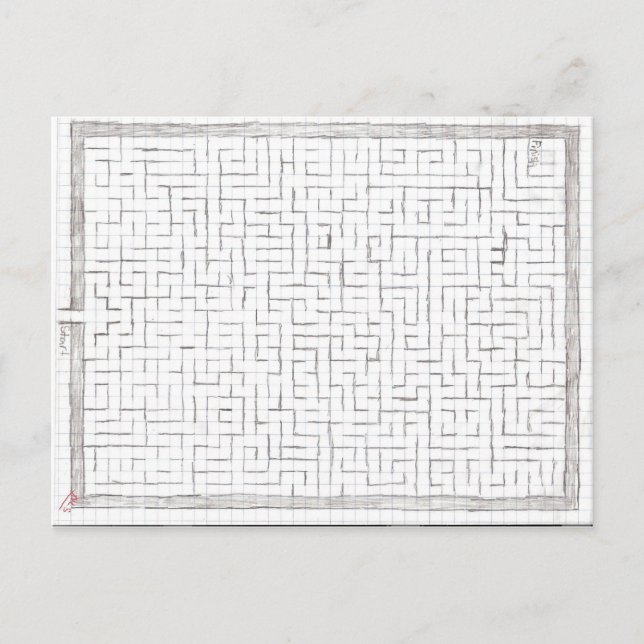 Postkarte Maze 1 (Vorderseite)