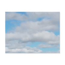 Postkarte mit abgeschrägten Creme Clouds