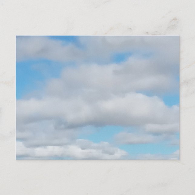 Postkarte mit abgeschrägten Creme Clouds (Vorderseite)