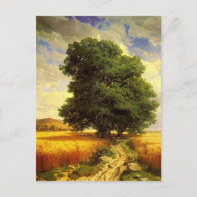 Postkarte mit Alexandre Calame-Gemälde (Vorderseite)
