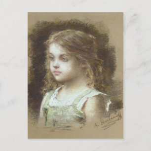 Postkarte mit Alexei Alexeiwitsch Harlamoff Gemäld