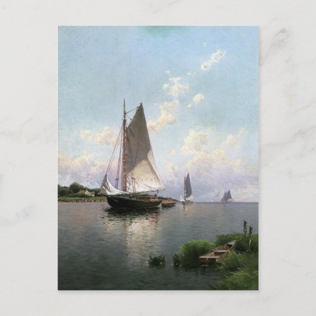 Postkarte mit Alfred Thompson Bricher Malerei (Vorderseite)