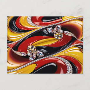 Postkarte mit belgischen Farben Design