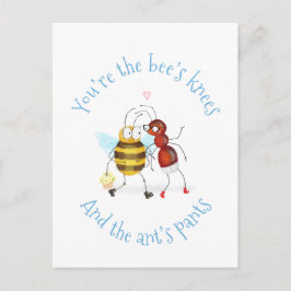 Postkarte mit Bienensache und Ameisenhose