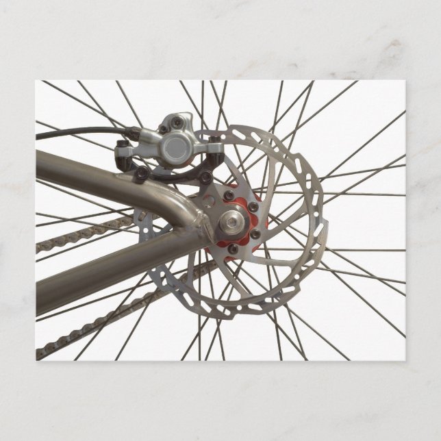 Postkarte mit Bike Wheel Hub (Vorderseite)
