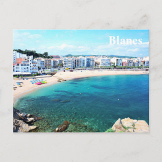 Postkarte mit Blanes-Stadt