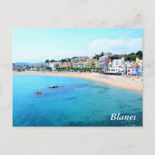 Postkarte mit Blanes-Stadt