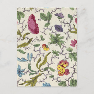 Postkarte mit Blumendesign für bedruckte Stoffe