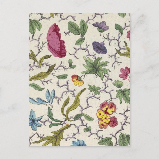 Postkarte mit Blumendesign für bedruckte Stoffe (Vorderseite)