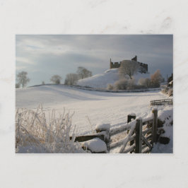 Postkarte mit Burg Hume im Winter