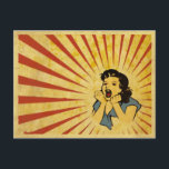 Postkarte mit Coolem Vintages Mädchen Zeichnend<br><div class="desc">Postkarte mit schreienden Vintagen Mädchen aus der alten Schule zeichnend auf coolem Hintergrund. Wir ändern und fügen sowohl Text und Farben,  als auch Größe und Platzierung,  alles auf Anfrage. Kontaktieren Sie uns mit Ihren individuellen Bedürfnissen und wir machen die Erholung!</div>