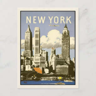 Postkarte mit cooler Vintage-New York-Aufdruck