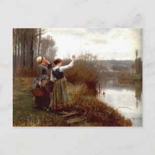 Postkarte mit Daniel Ridgway Knight Gemälde
