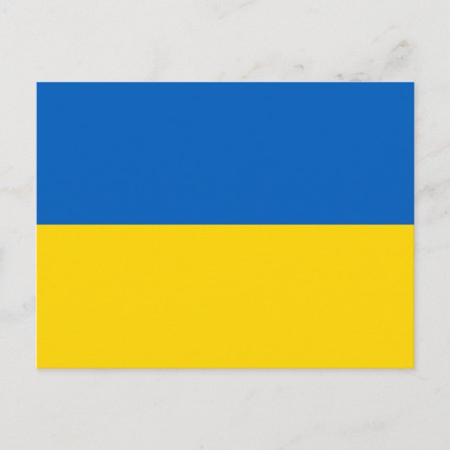 Postkarte mit der Flagge der Ukraine (Vorderseite)