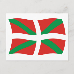 Postkarte mit der Flagge des Baskischen Volkes