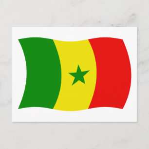 Postkarte mit der Flagge des Senegal