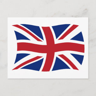 Postkarte mit der Flagge des Vereinigten Königreic