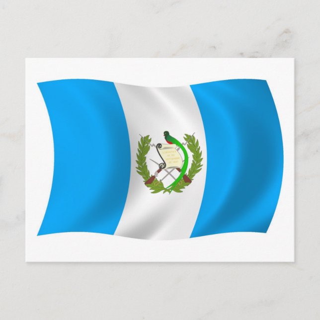 Postkarte mit der Flagge Guatemalas (Vorderseite)