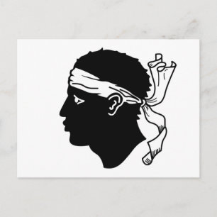 Postkarte mit der Flagge Korsikas, Frankreich