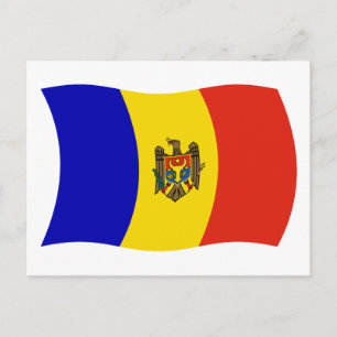 Postkarte mit der Flagge Moldawiens